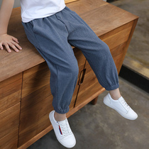 Boys summer anti-mosquito pants 2021 new summer foreign atmosphere childrens thin childrens bloomers casual trousers