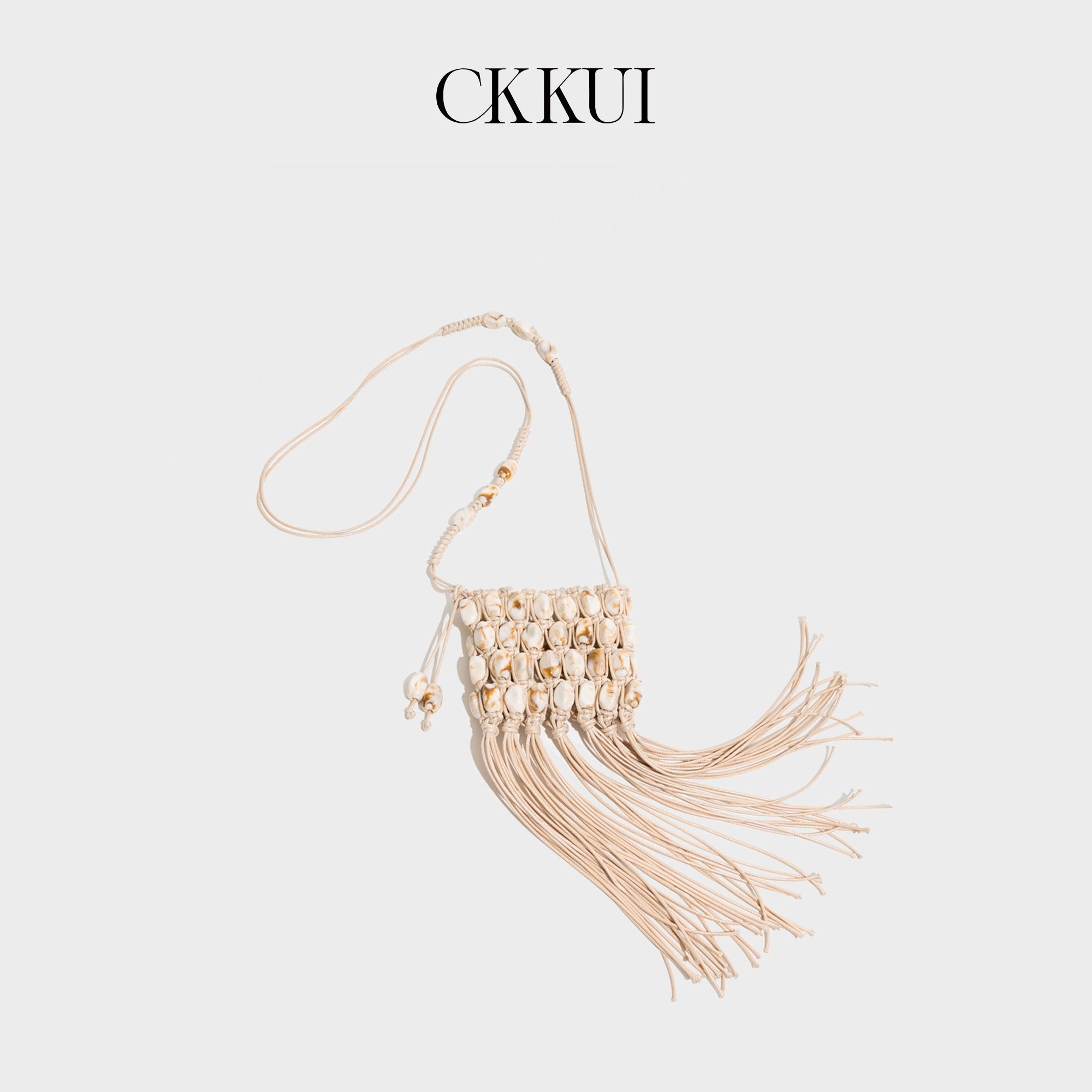CKKUI Mori-style Shell Woven Bag, 2026 New Arrival, Tote Bag with Tassels, Unique Shoulder Bag for Commuters