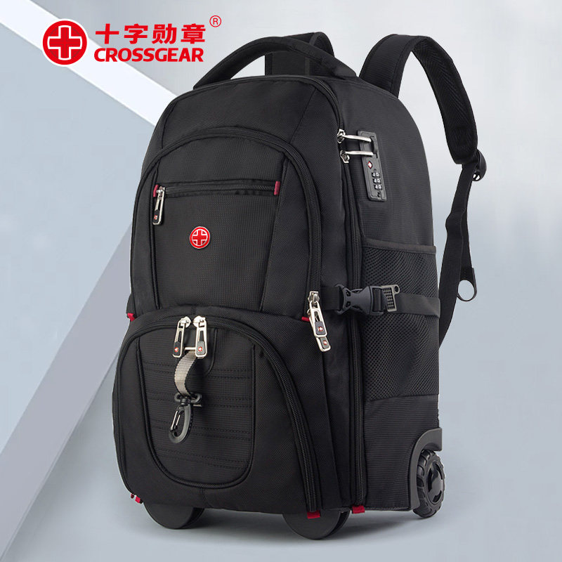 Swiss Army Knife Backpack Trolley Backpack 2022 Junior High School School Bag Men and Women Ultra-light Large-capacity Dual-purpose Travel Bag