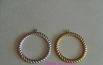 Flat Christmas bell Bell Hanging accessories Accessories Rostril Ring Plated Cirque 6 cm diameter #6973