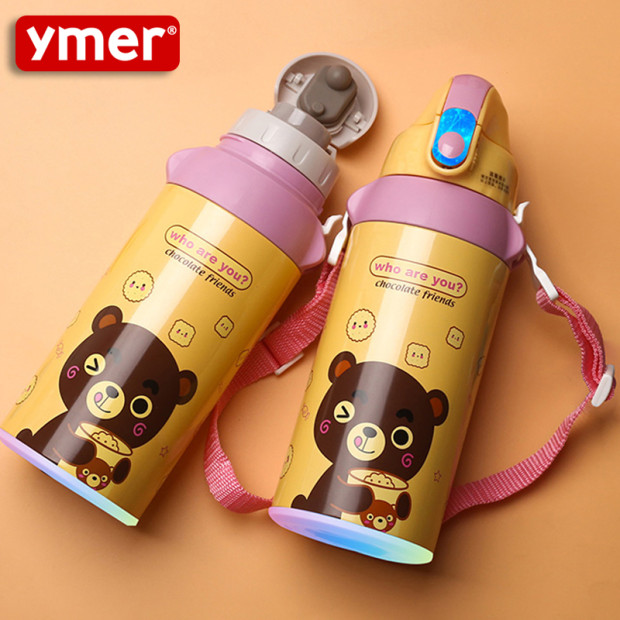 Insulation water glass Sub-bottle girl Heart portable small large capacity minimalist Department student super cute ins big belly cup