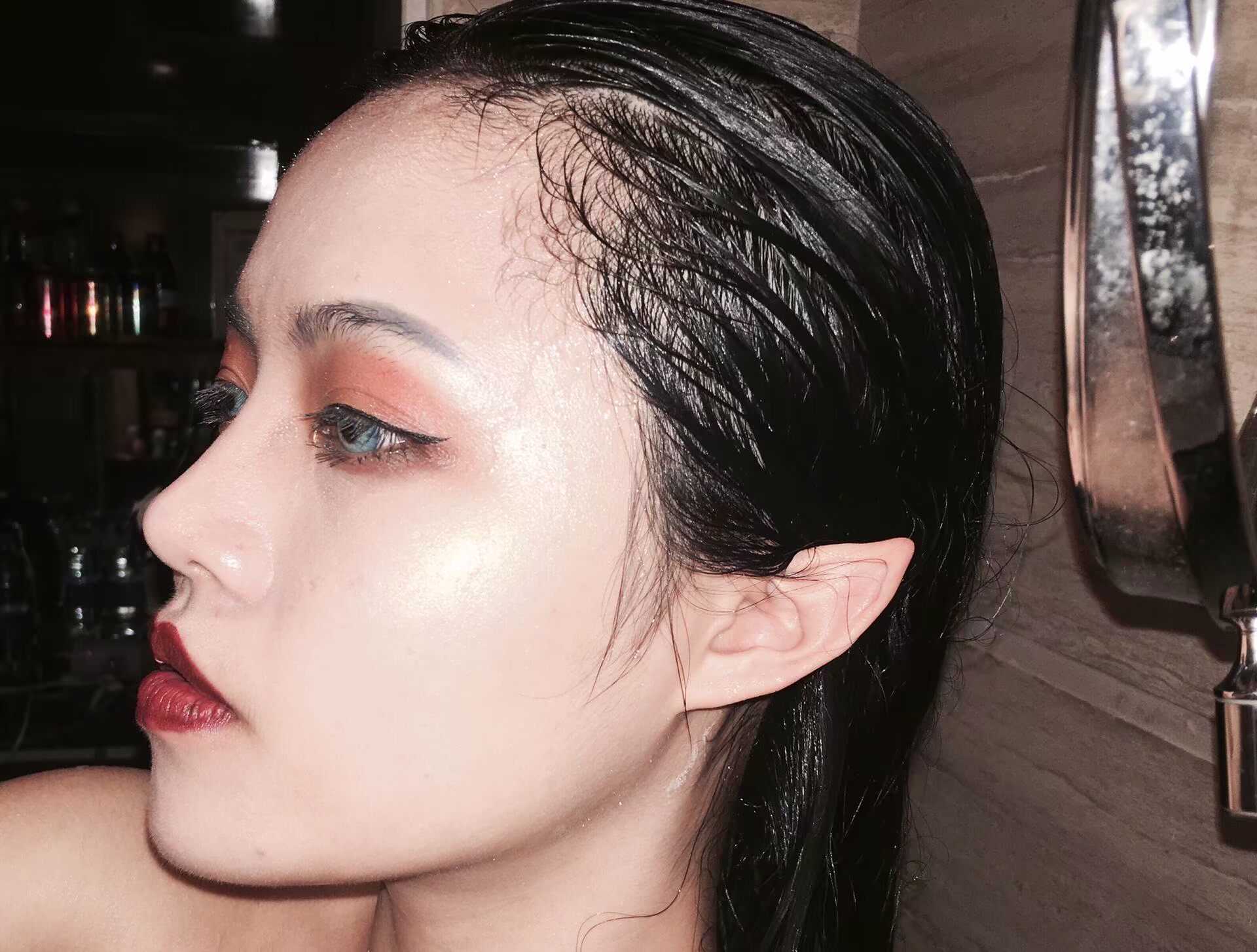 [Cửa hàng Lin] búp bê cathy có độ bóng cao bột vàng hồng sâm banh vàng phấn bắt sáng maybelline