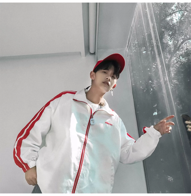 Hồng Kông gió chic chic áo khoác nam mùa xuân và mùa thu mỏng phần hip hop hiphop Hàn Quốc áo khoác ngoài đẹp trai đồng phục bóng chày