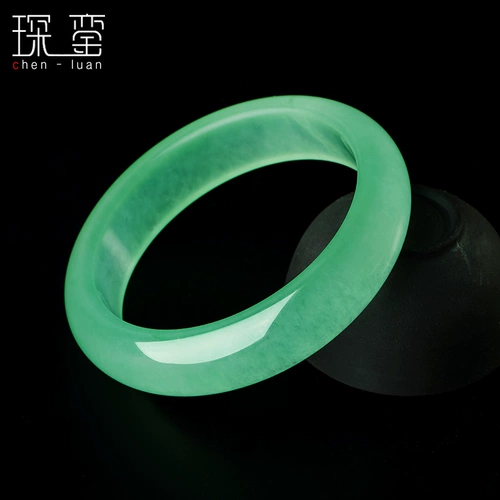 Изумрудный натуральный браслет из нефрита, яшма, имитация льда