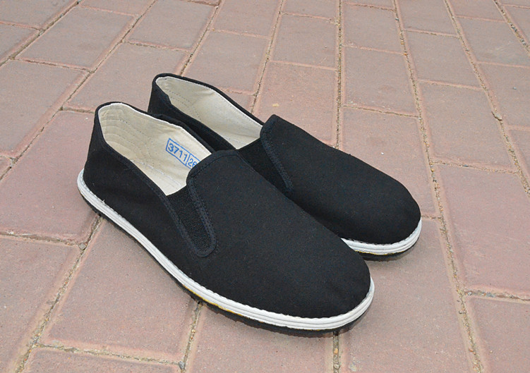 Canvas 底 老 北京 布鞋 军工 布鞋 Giày vải màu đen Giày làm việc Giày quân đội 3520 同 款 鞋鞋 giày xtep nam