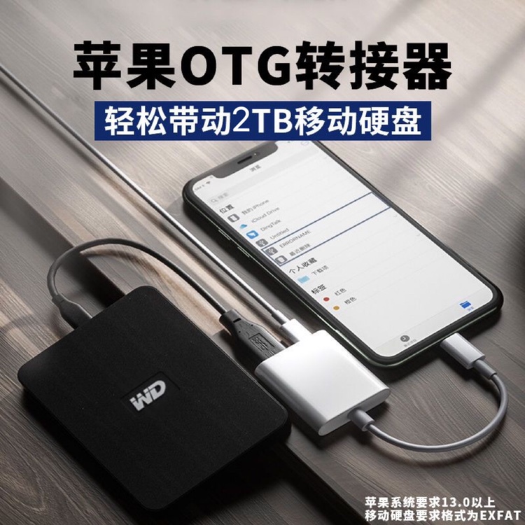 Suitable for Apple Otg Adapter iPhone 14 Mobile Phone to USB External Mobile Hard Drive Mouse and Keyboard Converter
