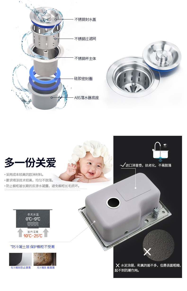 普乐美304不锈钢水槽单槽套餐厨房洗碗池洗菜盆单水槽加厚一体 价格厂家求购使用说明 珠海普乐美厨卫有限公司