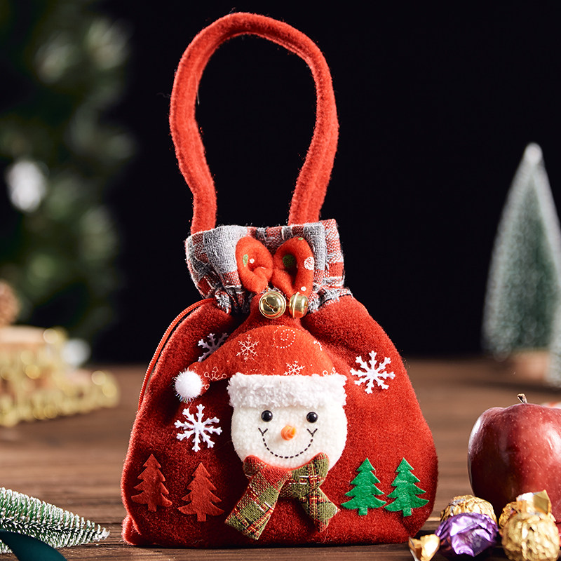 Christmas Socks Gift Bag Christmas Apple Bag Gift Box Kindergarten Children Candy Bagged Pendant Diy