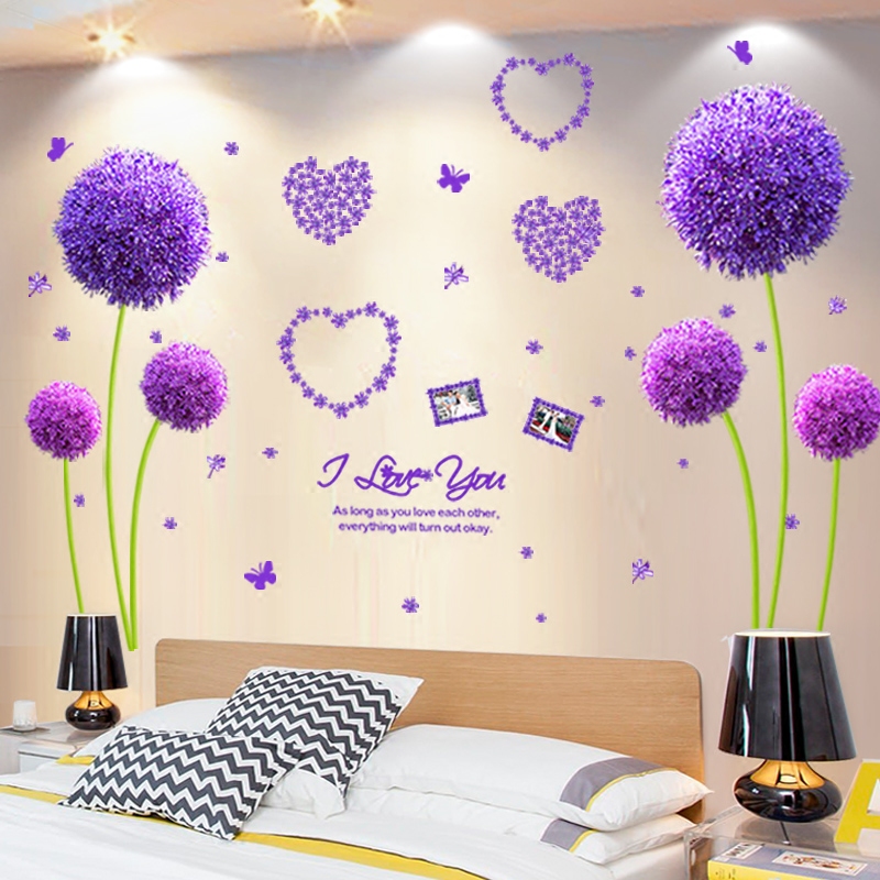 3D stereoscopic wall stickers Bedroom warm wallpaper self-adhesive background wall waterproof wallpaper wall stickers Room decorations