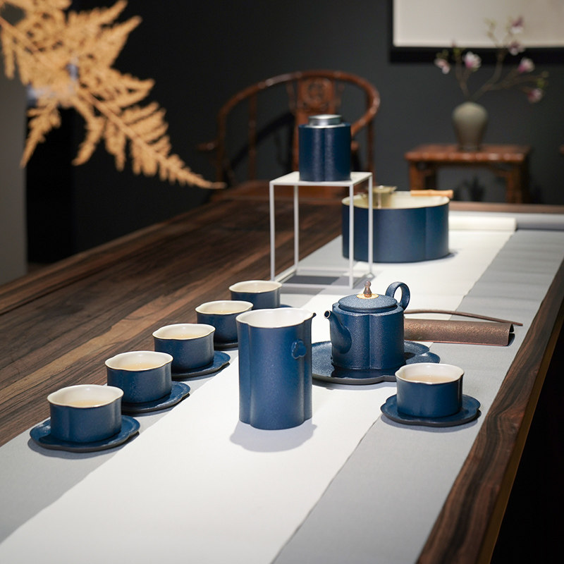 tens of thousands Hall of Ceramics 6 People Tea Set Brief Set of the whole Gongfu Tea furniture Home Courtesy Combination Suit Drunk Hauser