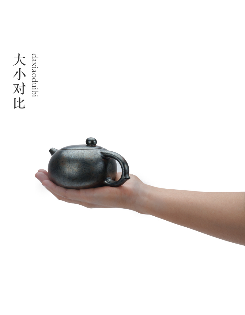 Ceramic teapot over thousand hall kung fu tea set single pot home teapot spherical mesh maitreya pot of red glaze