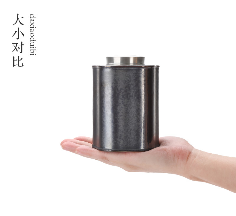 M letters kilowatt/hall new tea caddy fixings seal pot small ceramic portable tea and tea tea storehouse storage tanks fragrance