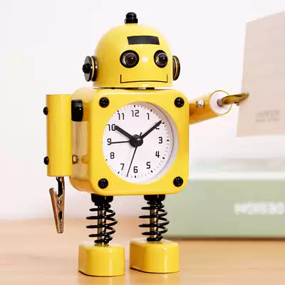 Creative small alarm clock students use children's bedside silent lazy bedroom electronic alarm clock clock ornaments