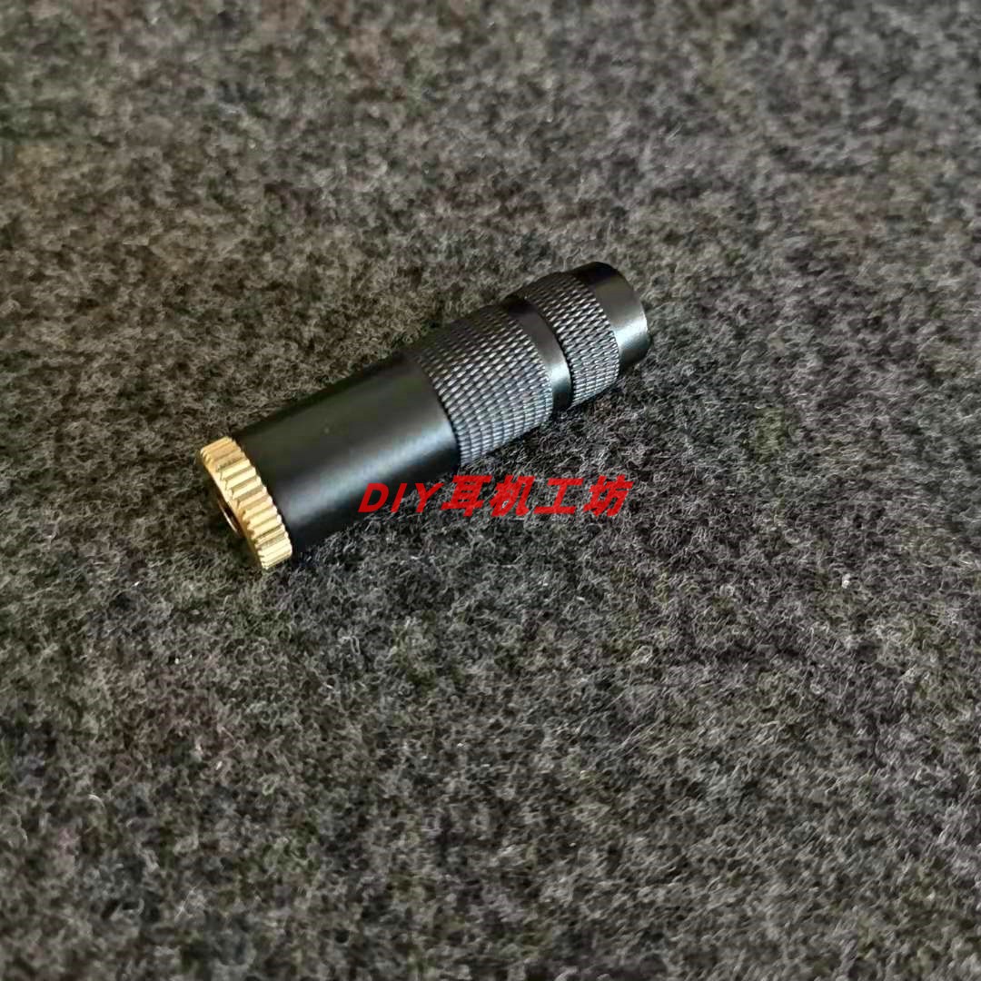 DIY Headphone Workshop Headphone Black 3 5MM Female Adapter Repair 3 Sections 4 Sections Plug Adapter Plug Gold Plated