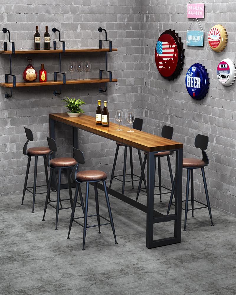 Bar Bench High Footstool Iron Art Commercial Backrest Bar Stool Table And Chairs Modern High Chair Minima Bar Chair High Foot Chair