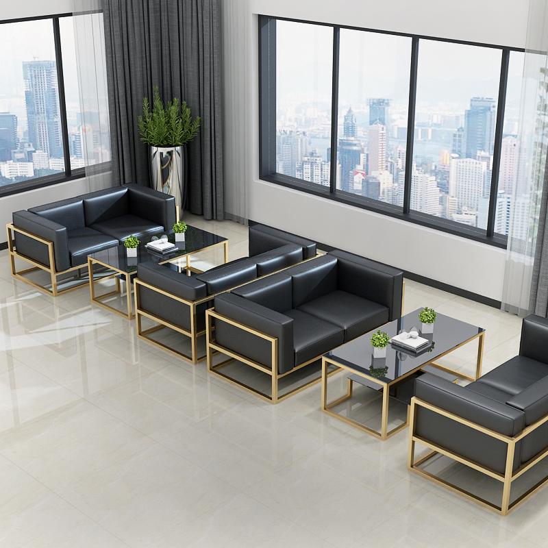 Office sofa tea couple combination business simple 4s shop negotiate lounge room reception room sample room display center meeting sofa