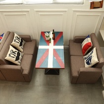 Milk tea shop Table and chair combination Cafe sofa Simple dessert shop Double leisure bar Western restaurant Card seat sofa