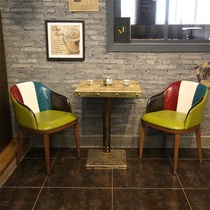 Leisure ka fei yi wei yi restaurant furniture solid wood American retro cafe chain chairs subscription