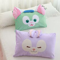 Day Tie Cute Printed Little Bear Rabbit Green Kitty single pillowcase removable couple pillowcase bed pillow towel