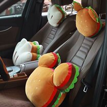 Creative Burger Gloves Car Load Headrests Car Accessories Adorable Plush Car Accessories Adorable neck pillows