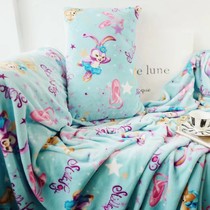Blue Dancing Rabbit blanket Double flannel Flannel Blanket Quilt Office Air Conditioning Lunchtime Blanket