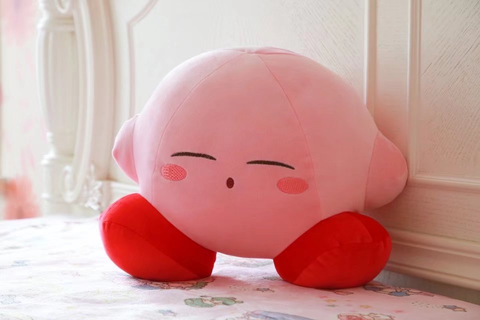 Kirby sang trọng đồ chơi búp bê búp bê búp bê cầm một bánh bao mềm ngủ gối đệm món quà - Trở lại đệm / Bolsters đệm lót ghế tựa lưng