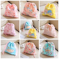 Cartoon Small Deer Travel Cashier Bag Draw Rope Bunch Pocket Pink Fly Horse Loaded Towel Cosmetic Phones bag