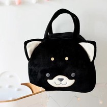 Cartoon Akita dog plush satchel shoulder bag Cute Shiba dog hand bag satchel versatile autumn and winter plush bag