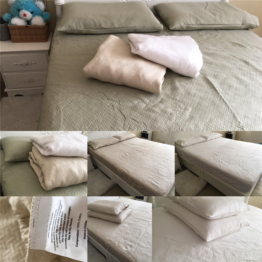 Foreign trade four seasons thickened cotton three-layer cloth bed sheet Simmons mattress cover 150 180*200 28 single shot pillowcase