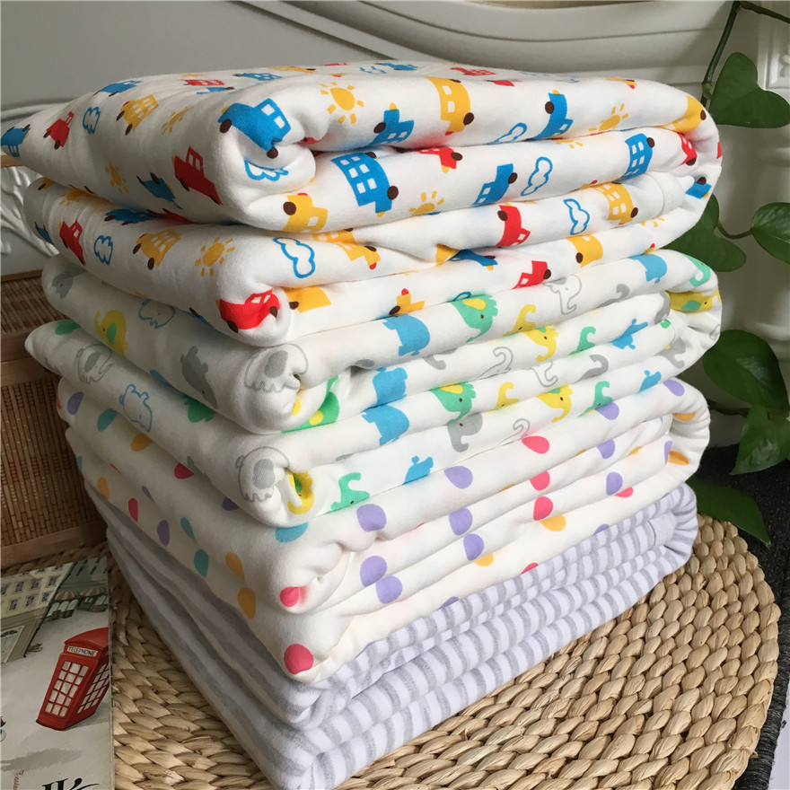 Soft pure cotton knit cotton wool sheet full cotton cartoon knit by single naked sleep close-fitting 170 * 220 single double bed