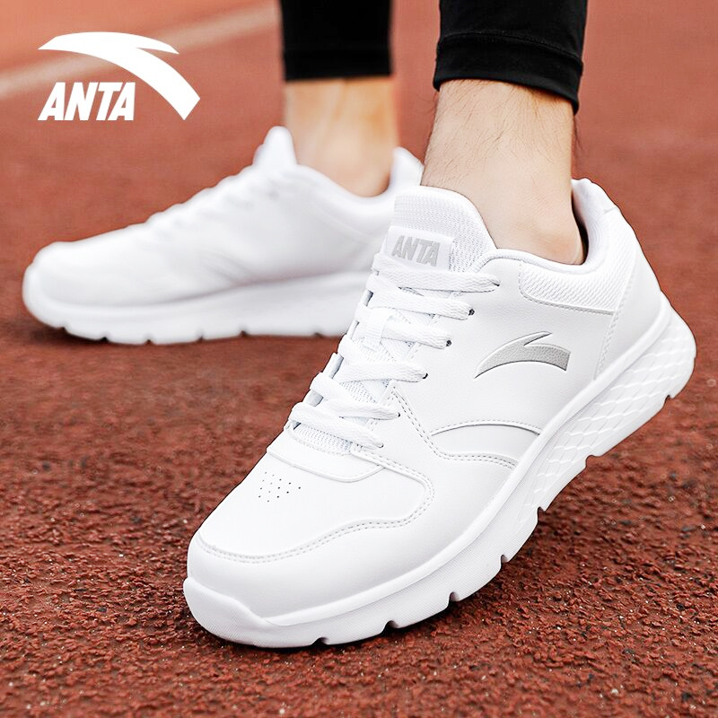 Anta Sports Shoes 2026 Summer Men's Leather Waterproof Casual Shoes White Travel Shoes Lightweight Soft-Soled Running Shoes Anta Sports Shoes 2026 Summer Men's Leather Waterproof Casual Shoes White Travel Shoes Lightweight Soft-Soled Running Shoes