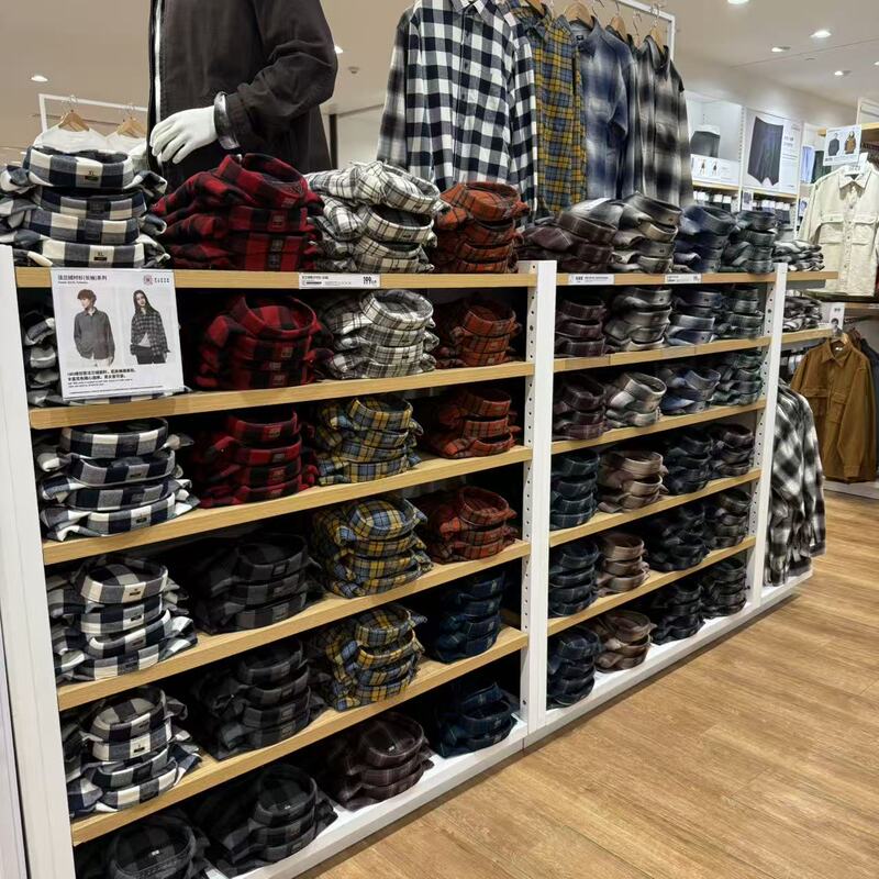 Flannel Plaid Shirt/Long-Sleeved Uniqlo Men's Clothing/Shirt Air-Conditioning Shirt 486597 470187