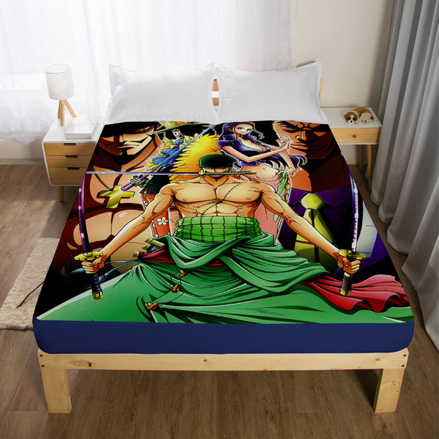 ຜ້າປູບ່ອນນອນ One Piece Single piece bed cover sheet non-slip bed cover 1.8m1.5m Simmons bed protective cover Luffy 2