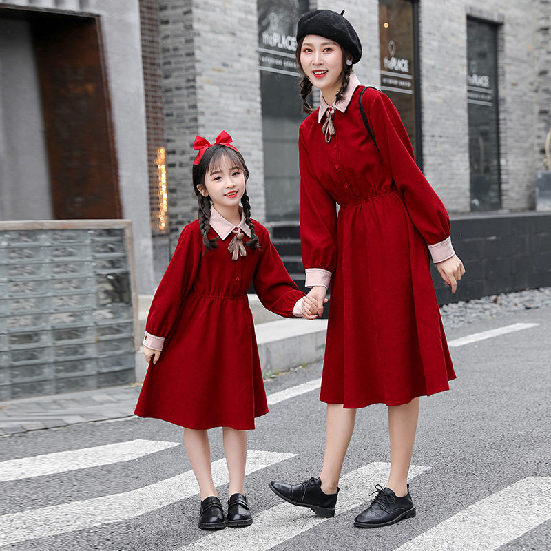 Parents - Children Clothing 2022 New Tide Red Mother and Daughter Fashion Shirt - style Black Fried Street