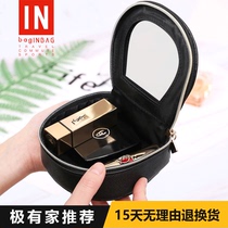 Makeup bag with mirror carry-on red packet Cosmetic Containing Box Women Travel Small Package Portable Mini Trumpet