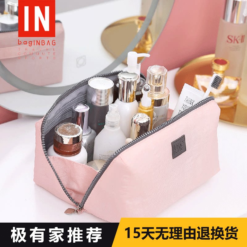 Washing Bag Women Portable Large Capacity Travel With WATERPROOF INS WIND SUPER FIRE NETS RED PINT MAKEUP CASHIER BAG
