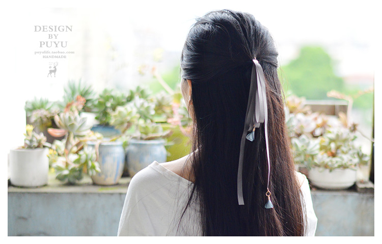 Park Yu Hàn Quốc hoa nhỏ băng ruy băng dây tóc cao su vòng tóc dài ruy băng đầu dây cao su ban nhạc bóng kẹp tóc nơ