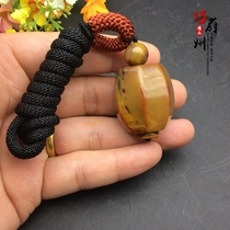 Exquisite pure natural collection Xuanhua Warring States red agate octagonal barrel beads transfer Beads pendant necklace