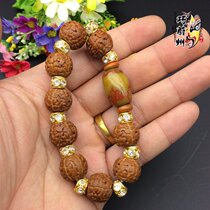Five petals Little Diamond Bodhi Hidden Apple Round Red Leather Dwarf Pile Inlaid Copper Tube Match Country Red Manau Vin Play With Hand Strings