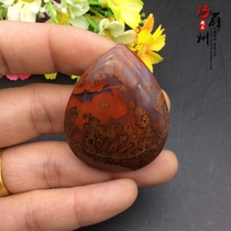 Boutique pure natural Xuanhua Warring States red agate Violet pendant accessories collection retro Crystal personality necklace