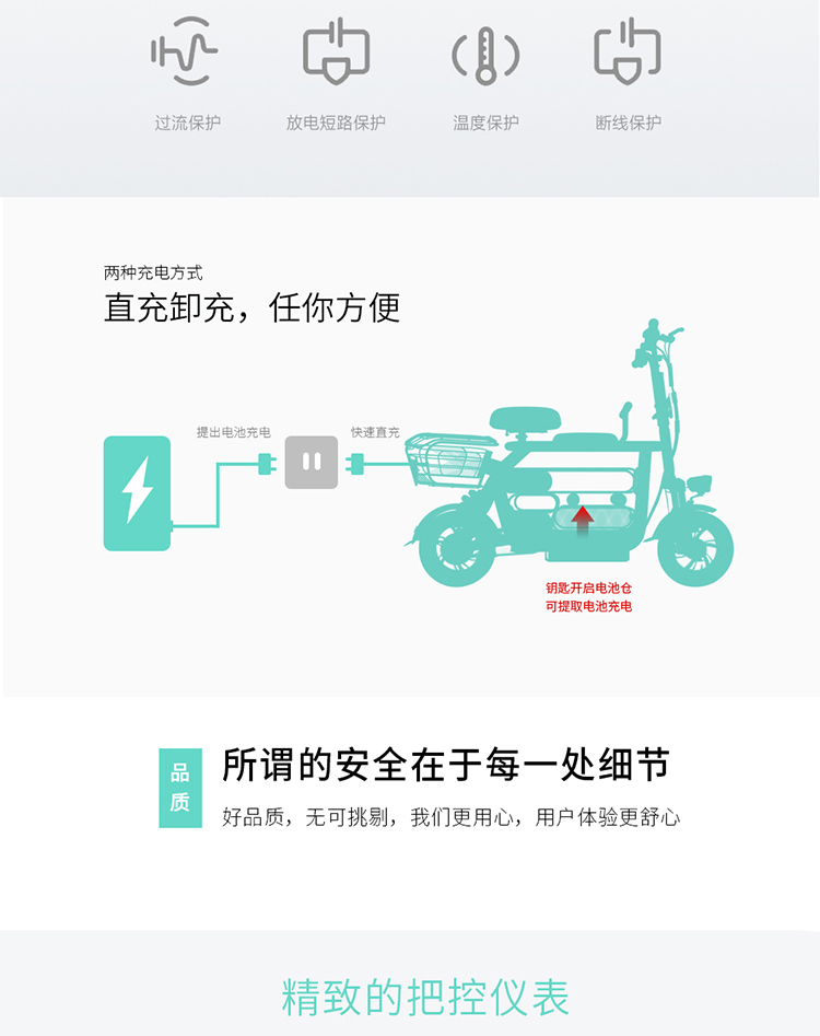 A Di điện gấp pin lithium xe đạp du lịch người lớn xe đạp mini cha mẹ trẻ em ba chỗ pin xe Harley - Xe đạp điện xe máy điện trẻ em