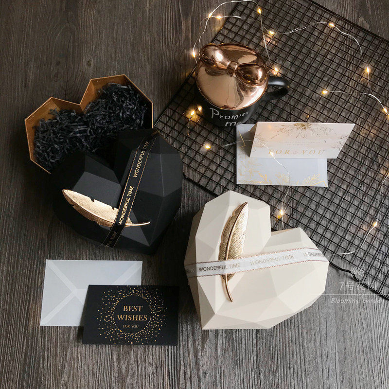High-grade heart shape gift box gift packaging box birthday love shaped gift box bridesmaid souvenir exquisite empty gift box