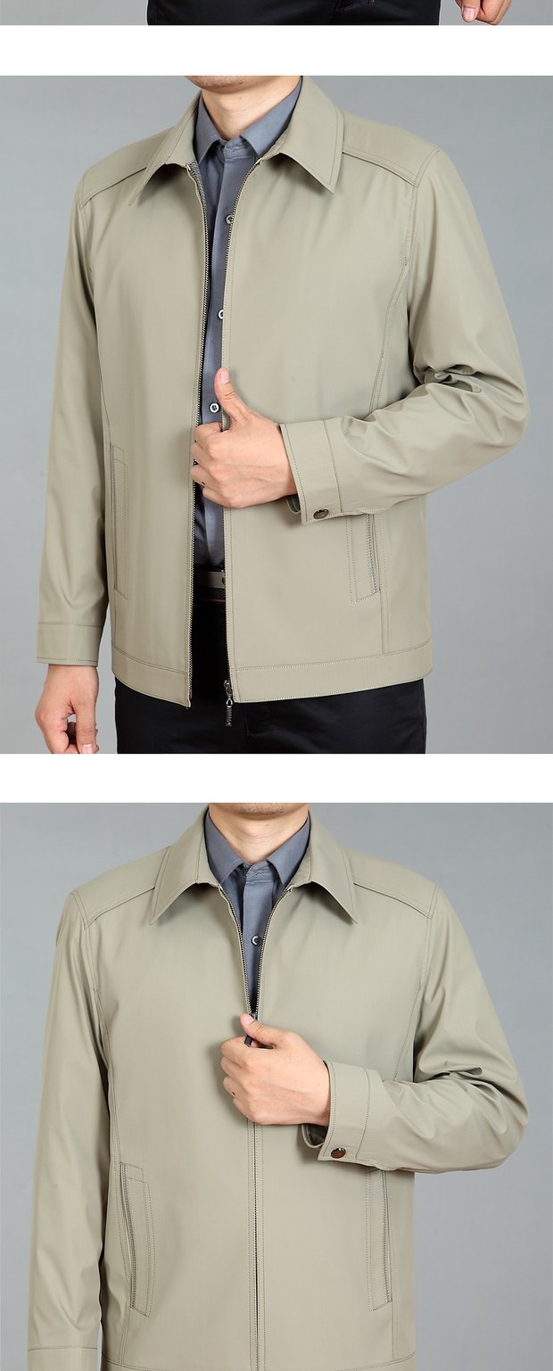 Mùa xuân và mùa thu Trung thu Áo khoác nam Dad Pack Business Casual Cha trung niên nam Áo khoác mỏng áo khoác hoodie nam