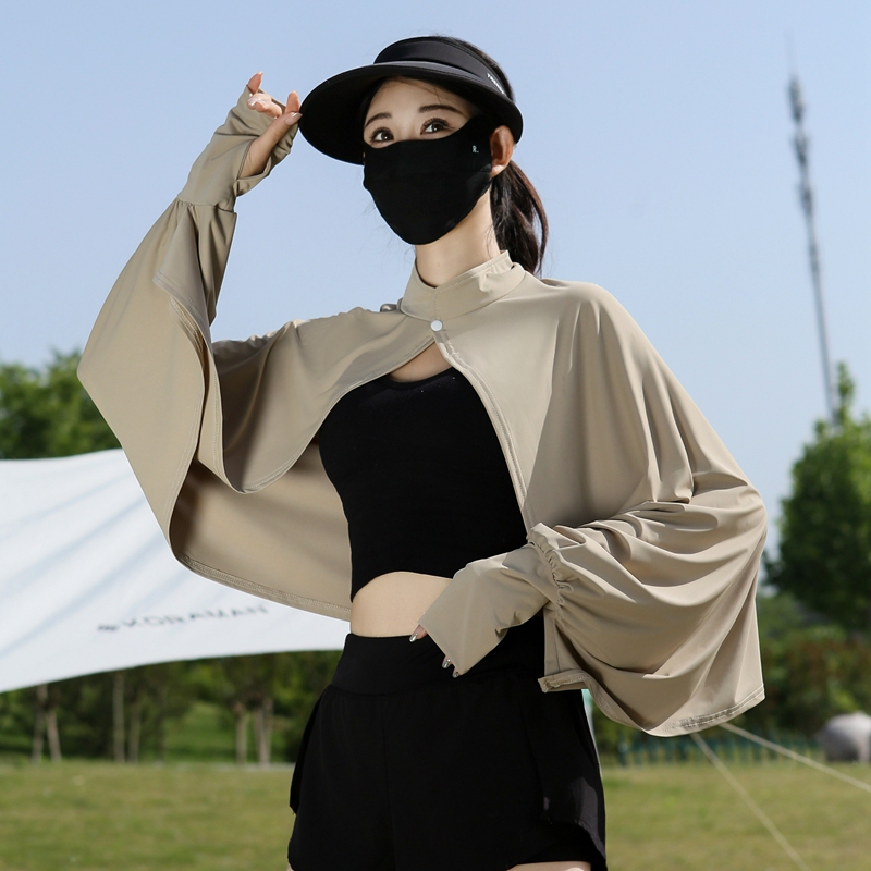 Sun Protection Shawl for Women in Summer, Anti-Uv Cover-Up for Cycling and Driving, Breathable Loose Long-Sleeved Ice Silk Thin Coat Sun Protection Shawl for Women in Summer, Anti-Uv Cover-Up for Cycling and Driving, Breathable Loose Long-Sleeved Ice Silk Thin Coat