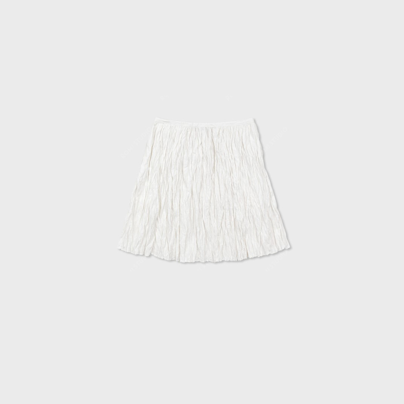 Relaxed and Flexible Metal Wire Can Be Shaped into a Low-Waisted A-Line Skirt for Women, New Summer Style, Hot Girl White A-Line Short Skirt