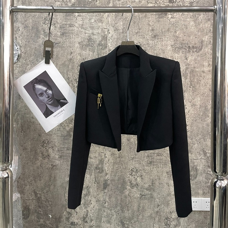 European Brand Elegant Versatile Blazer for Women 2026 Spring New High-End Fashion Short Top