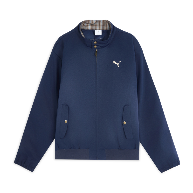 Puma Men's Cold-Resistant, Warm, Windproof, Water-Repellent Retro Silhouette Plaid Jacket Cotton Coat 639992-06