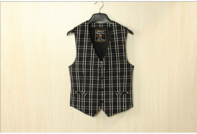 Áo vest nam thời trang đô thị giản dị vest vest nam phong cách Anh Slim mùa xuân và vest mùa thu áo khoác nam giả vest