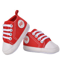Baby shoes baby toddler shoes 0-1 year old childrens canvas shoes 4 mens and womens shoes newborn non-slip soft-soled shoes