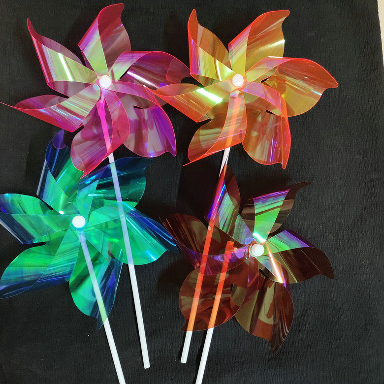 Colorful hexadel windmill kindergarten children with handheld activities property decoration network red windmill children